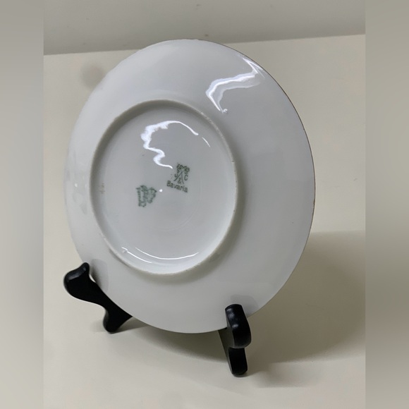 Vintage J & C Bavaria Peerless Gold Trim Letter D Monogram Plate - Picture 11 of 16